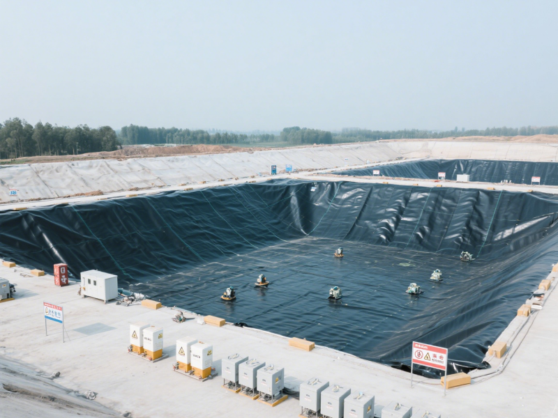 the application of impermeable geomembrane liner
